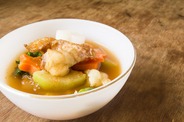 Hot and sour with fish, delicious thai traditional food.