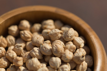chickpeas wooden