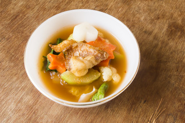 Hot and sour with fish, delicious thai traditional food.