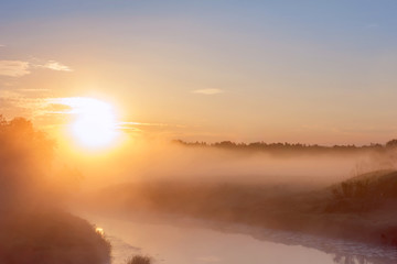 Summer morning on the river