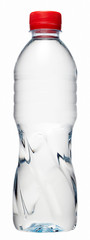 Plastic water bottle isolated on a white background