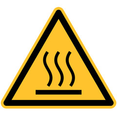 Warnschild Warnung vor Heissen Oberflächen nach DIN 7010 / ASR 1.3 W017