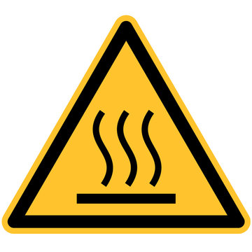 Warnschild Warnung vor Heissen Oberfl&auml;chen nach DIN 7010 / ASR 1.3 W017