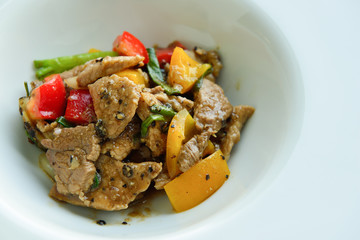 Pork Black paper, Stir Fried Pork  with Black Pepper