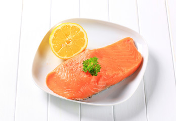 Fresh salmon fillet