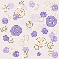 baby seamless buttons pattern, loch knopfe lila