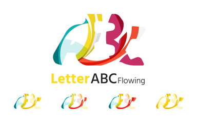 Abc company logo set. Vector illustration.