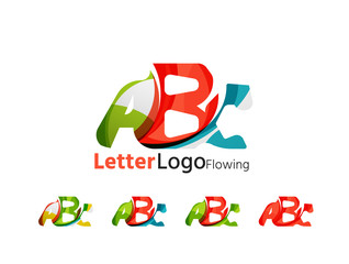 Abc company logo set. Vector illustration.