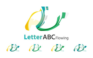 Abc company logo set. Vector illustration.