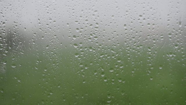 Raindrops on the glass