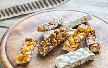 Turron slices
