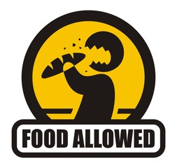 Food allowed sign