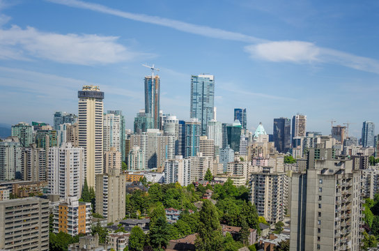 
The skyline of Vancouver features luxury condominiums as well as office buildings and international hotels including construction of the new Trump Tower. 