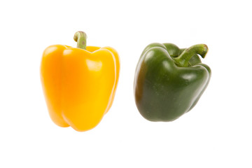 Yellow and green bell peppers
