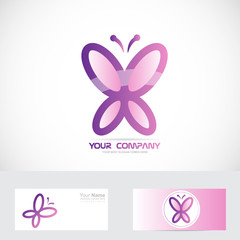 Butterfly logo pink