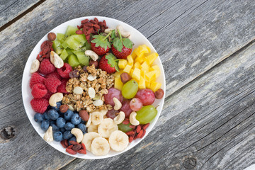 ingredients for a healthy breakfast in one dish 