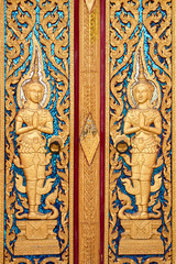 Thai pattern door of Temple in Phuket Thailand