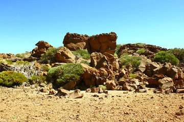 Desert view near Teide volcano (Tenerife, Canary Islands)
