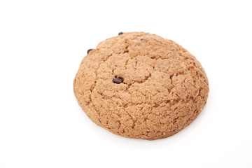 oat cookies on white background