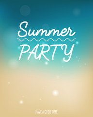 Naklejka na ściany i meble Summer Party Poster