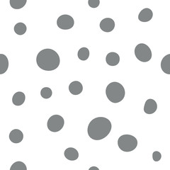 Seamless simple dots pattern, vector background. Dalmatian texture.