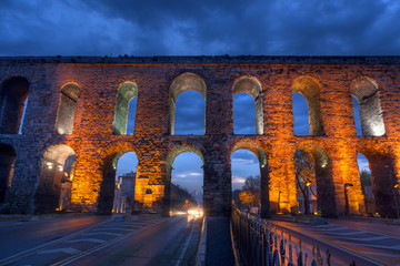Historical aqueduct at Fatih, Istanbul