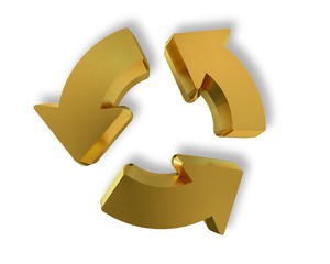 Gold Arrows Sign