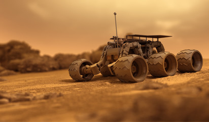 Fototapeta premium Robot of humans on Mars