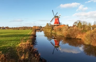 Fototapete Mühlen Greetsiel, traditionelle Windmühle