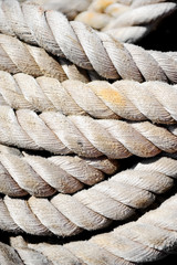 Weathered sea ropes