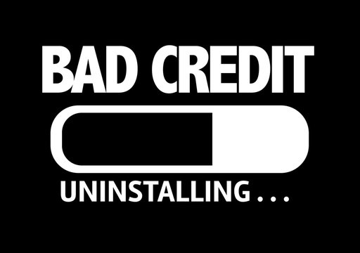 Progress Bar Uninstalling with the text: Bad Credit