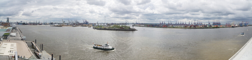 Deutschland, Hamburg, Hafen, Elbe, Wasser, Container, Kran, Kräne, Norddeutschland