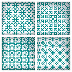 unique geometric pattern set. seamless vector