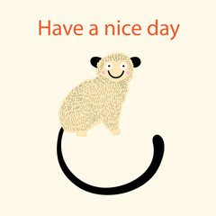 beautiful cheerful monkeys