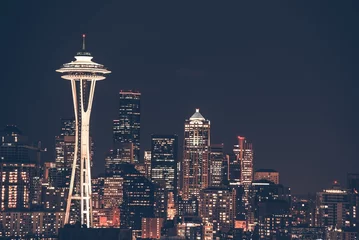 Foto op Plexiglas Seattle City Skyline © peterzayda