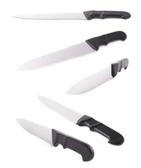 Steel kitchen knife isolated