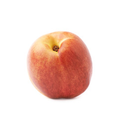 Single ripe nectarine isolated