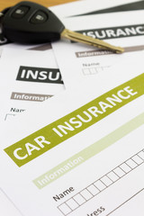 Naklejka premium Car insurance form