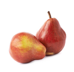 Composition of two red pears isolated