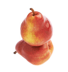 Composition of two red pears isolated