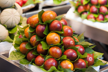 Pomegranates at the market