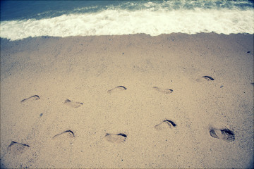 Footsteps in the sand