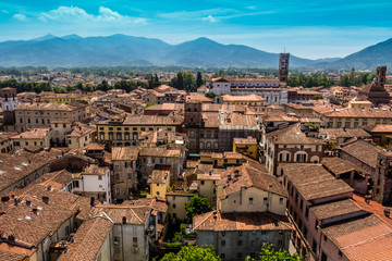 Scenic view of Lucca, Italy - obrazy, fototapety, plakaty