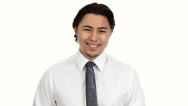 Closeup of a successful businessman in a shirt and tie