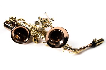 Obraz premium Saxophone, Musical Instrument, Jazz.