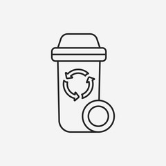 trash can line icon