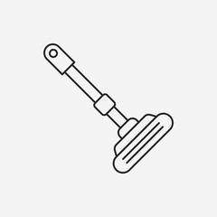 cleaning brush line icon