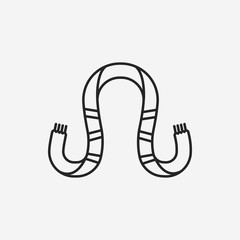 scarf line icon