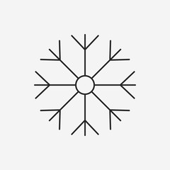 Snowflake line icon