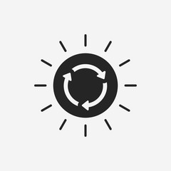 Obraz premium Environmental protection concept solar energy icon